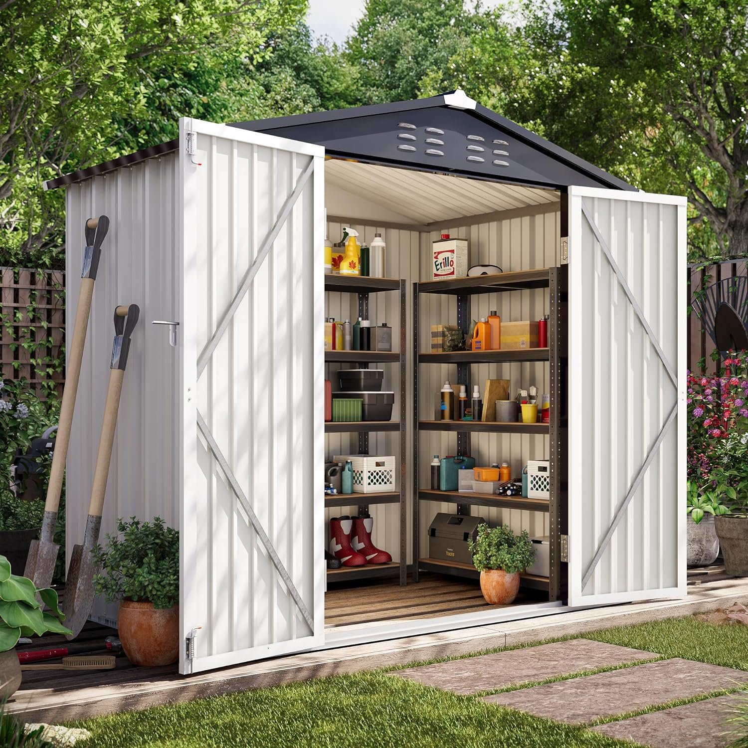 LAUSAINT-HOME-4-x-6-Outdoor-Storage-Shed-Metal-Shed-Garden-Tool-Storage-Bicycle-Storage-with-Lockable-Door-White_9627eed2-90f3-49e9-ad60-f6e284392dbe.c242797c98ceabd86c063b46b529cd6f.jpg